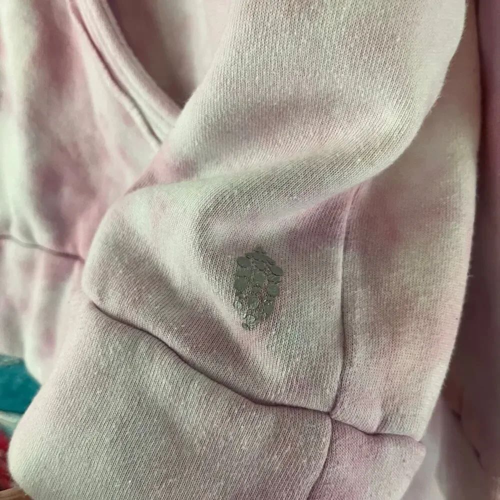 Free People Movement Work It Out Tie Dye Hoodie Pants Set Medium Pink - Picture 4 of 9